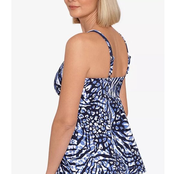 NWT Swim Solutions Womens Underwire Adjustable Tankini Top Size 8-16 $80 1C403 - Picture 2 of 4